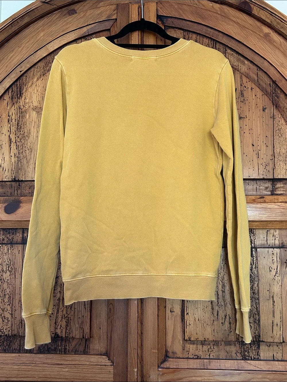 Free People Daydreamer Yellow Happy Smile Crew Neck Sweater Top